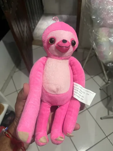 Preguiça de pelúcia rosa nova 