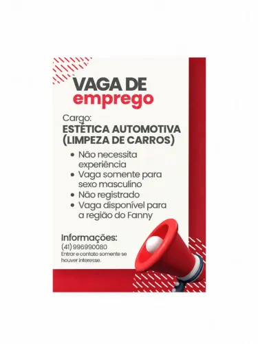 Vaga para estética automotiva