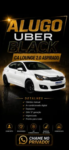 Alugo carro pra motorista de app Uber Black 99 Plus