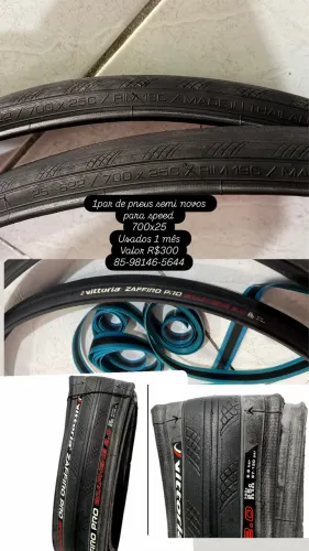 Um par de Pneus Speed Semi Novos 