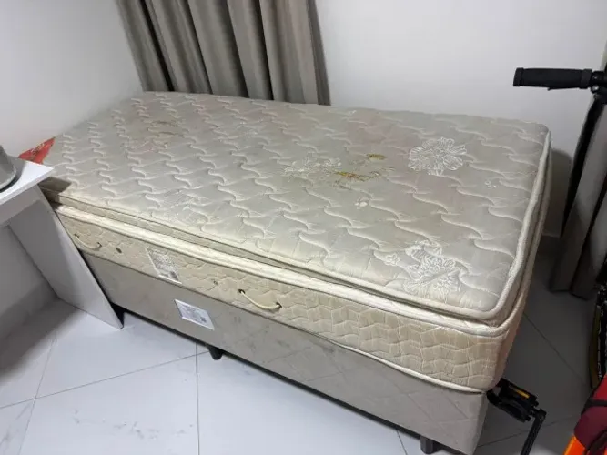 Cama Box Solteiro com Colchão Euro Pillow - Firme e Resistente