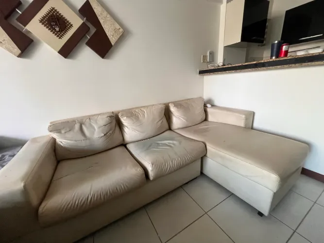 Sofá Cama Bege - Usado