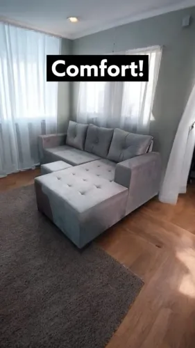 Sofá 3 lugares com chaise 