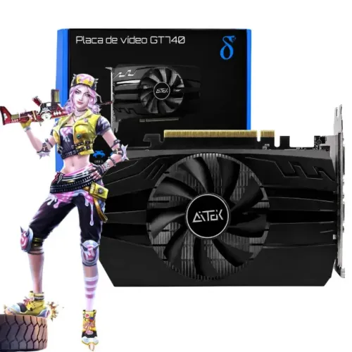 PLACA DE VIDEO 4GB DDR5 PCI EX 2.0,16X SAÍDAS DE VÍDEO VGA, HDMI E DVI-D DELTA-GT740