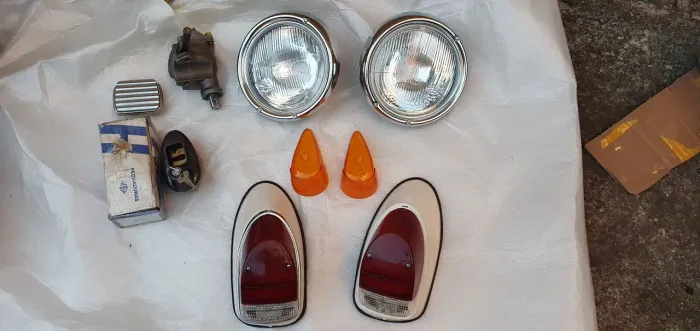 Fusca fuscao 1500 jogo completo de lanternas traseira faróis novos originais