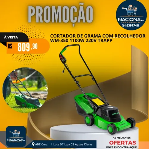 Cortador de Grama com Recolhedor WM-350 1100W 220V Trapp