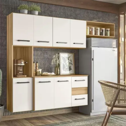 Armário de cozinha de parede completo com balcão Juliete em Promoção!