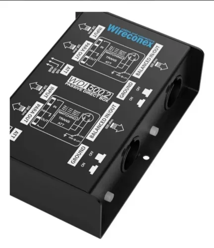 Direct box passivo duplo Wireconex. Novo, na caixa.