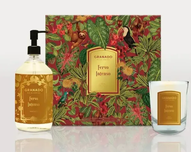 Kit GRANADO Vela & Sabonete Líquido Fervo Intenso<br>
