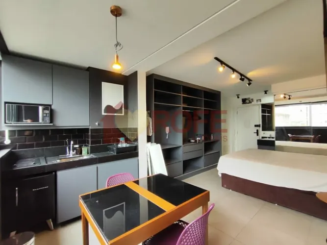 Studio Mobiliado para Venda e Locação na Vila Olímpia - 30 m² - Moderno - Excelente Locali