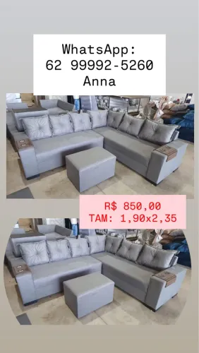Sofá seis lugares pronta entrega