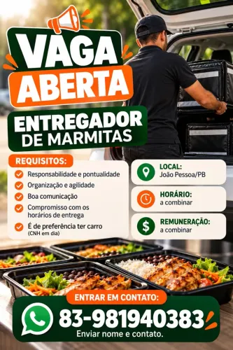 Vaga pra entregador