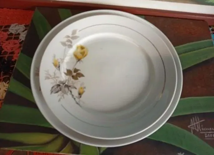 pratos de porcelana antigo steatita