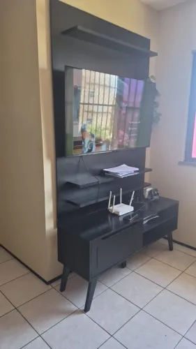 Rack de sala com painel de tv