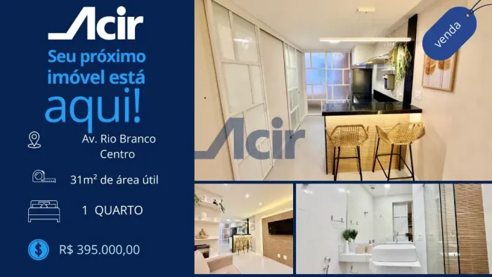 ACIR ADMINISTRADORA- APARTAMENTO REFORMADO MOBILIADO PRÉDIO MISTO/R$395.000,00