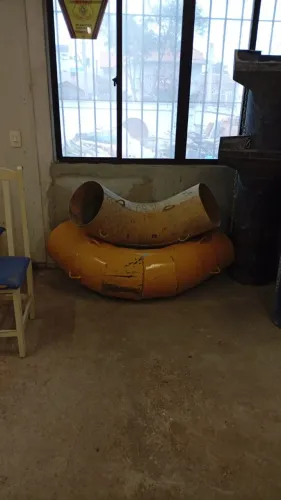 CURVA METÁLICA PARA DUTO DE ENTULHO
