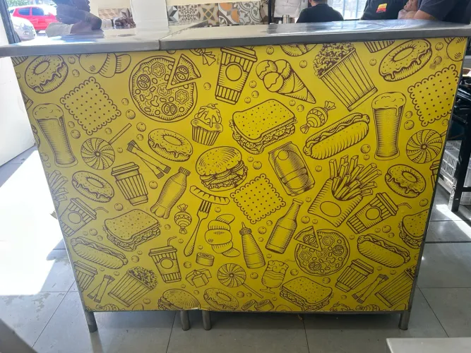 Bancada de inox 1.29 altura por 1,60 largura - faz um L
