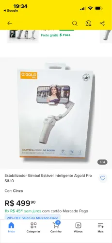 Estabilizador Gimbal Estável Inteligente A'gold Pro Slf-10