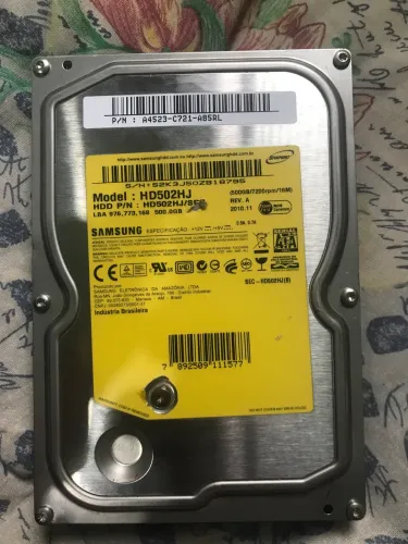 HD 500GB com defeito 