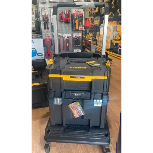 Kit Carrinho com Caixa Profunda e Organizador Tstak DeWalt - Parcelado em até 10x
