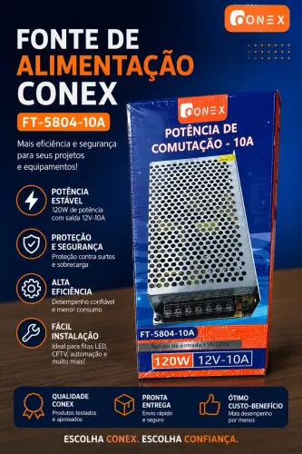 Fonte Chaveada 12v 10A