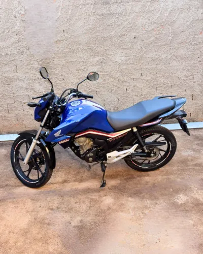Honda cg 160 titan 2021 azul (único dono) + Pneus Zero