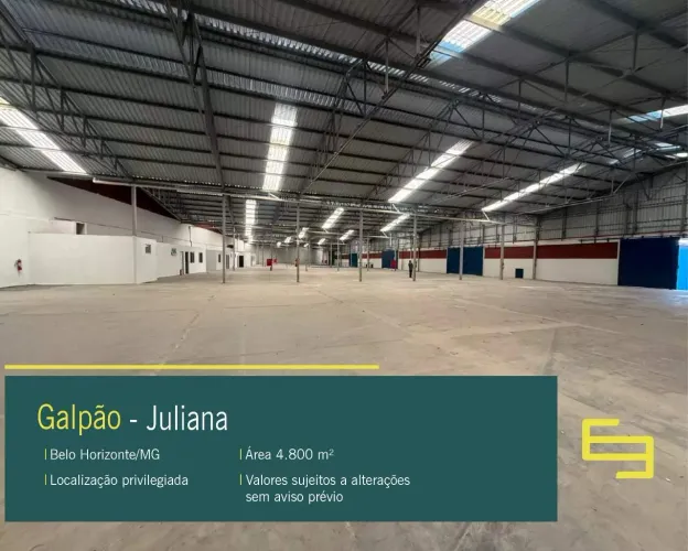 Galpão para alugar em Belo Horizonte MG no bairro Juliana