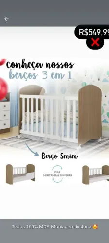 Berço que vira cama