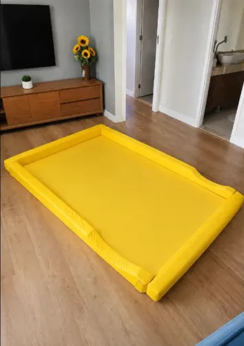Cama Montessori Viúva 135x215 cm Amarela