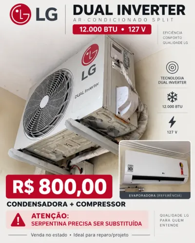 Ar-condicionado LG Dual Inverter 12.000 BTUs