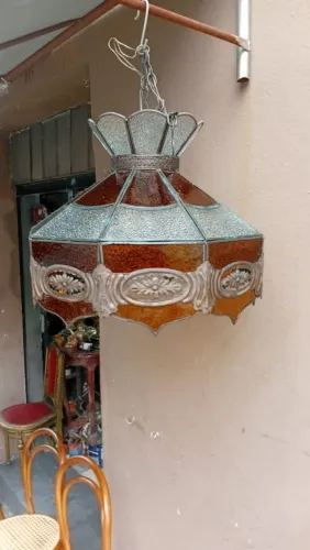 Abajur em vitral antigo