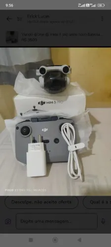 Drone dji mini 3 pró, semi novo, sem arranhão, drone muito novo, bateria com 47 ciclos