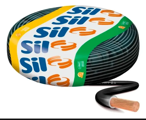 Cabo energia 10mm preto 200mtrs 2 pcts 