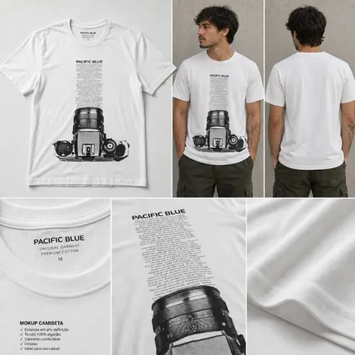 Camisa básica street wear tecido confortável 
