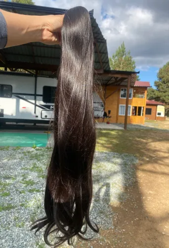 Cabelo Castanho Médio Natura - 70cm 