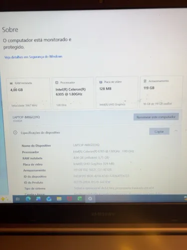 Notebook Samsung
