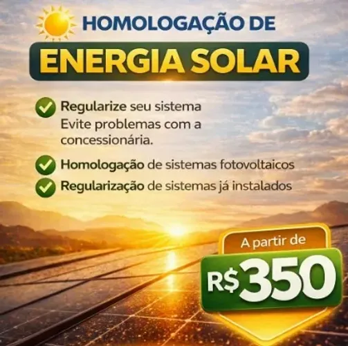 HOMOLOGAÇÃO DE ENERGIA SOLAR