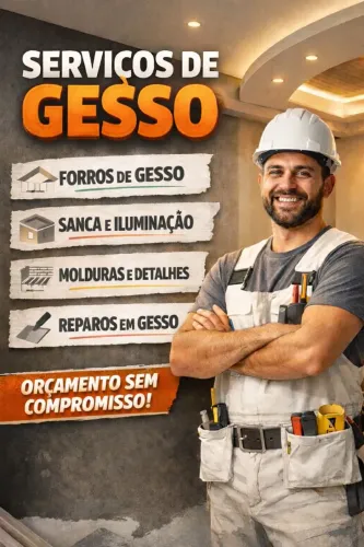 Forros, Sancas e Molduras em Gesso