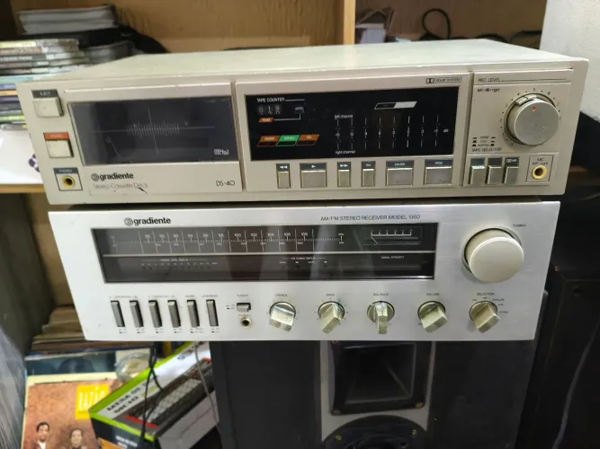 RECEIVER GRADIENTE E TAPE DECK