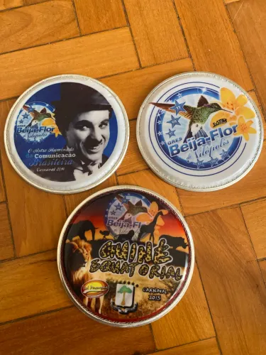 Kit 3 Peles Leitosas NOVAS para Tamborim 6 Polegadas Beija-Flor de Nilópolis 