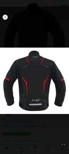 Vendo jaqueta X11evo 3 masculino preto e vermelho 