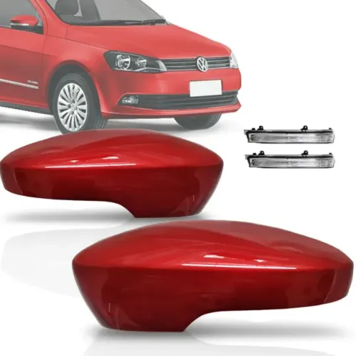 Instalação de Capas Retrovisor + Pisca Vermelho Queimado Gol Voyage saveiro G6 G7 G8
