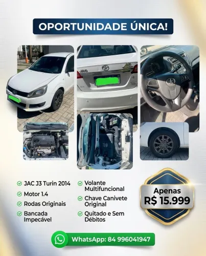 JAC J3 Turin Sedan 1.4 16V 4P Mec. 2014