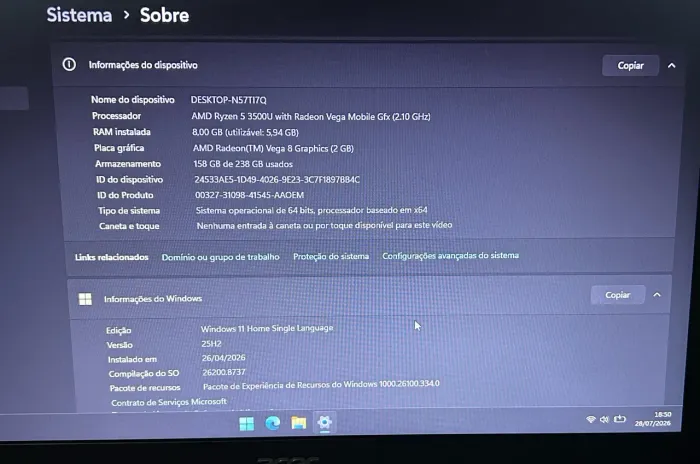 Notebook Acer Aspire 3