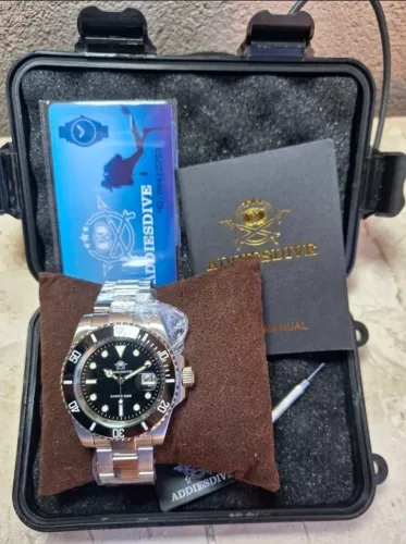 Relógio Addiesdive Diver 200m Estilo Submariner - Novo na Caixa