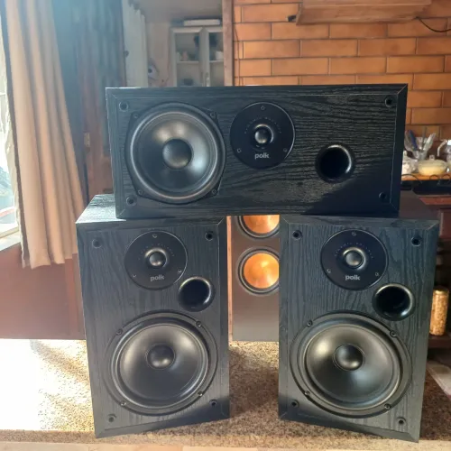 kit de caixas polk audio frontal + central