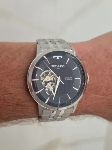 Relógio Technos Masculino Automatico Prata - G3265AV/1A