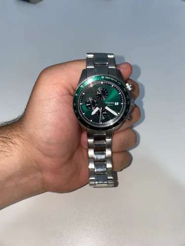 Relógio Fossil Masculino Autocross Prata - Fs6127/1vn Prata Verde
