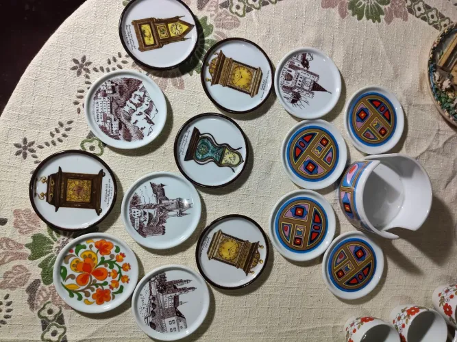 Lote de porta copo porcelana coleção