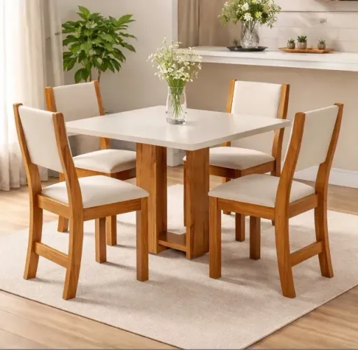 Conjunto de Jantar Aurora 4 Lugares